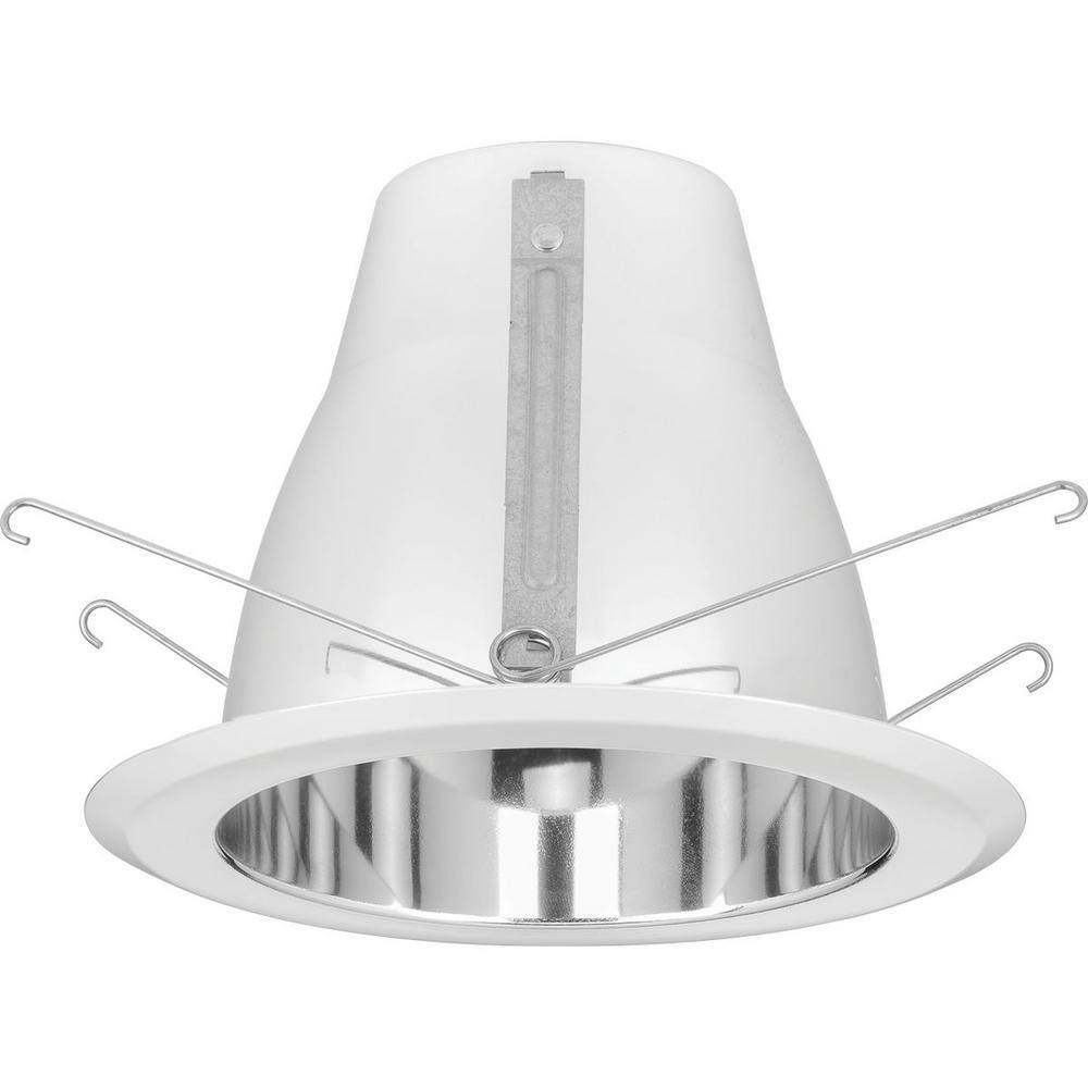 5" White Aluminum Recessed Trim with Clear Reflector