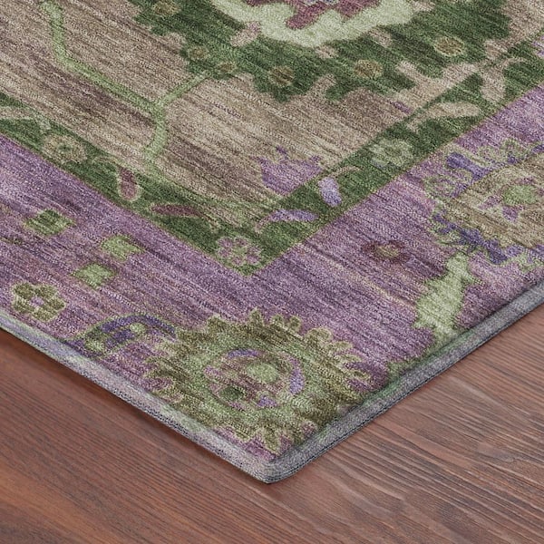 Mayfield Premium Machine Washable Abstract AMF2230 Brown 5 ft. x 7 ft. 6 in. Area Rug