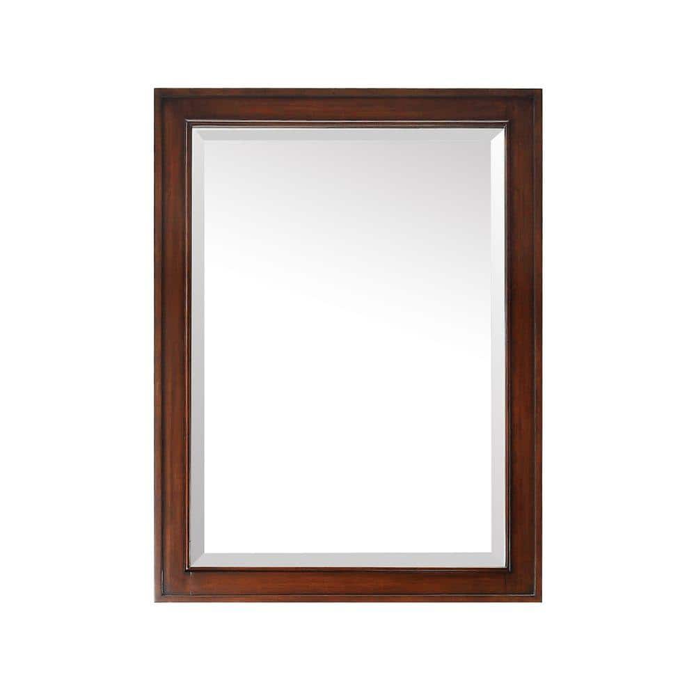 Brentwood Luxurious Walnut 24"x32" Transitional Wood Framed Mirror