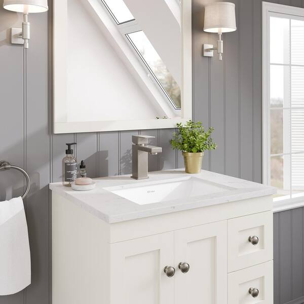 Style Selections Ellenbee 24-in White Single Sink Bathroom