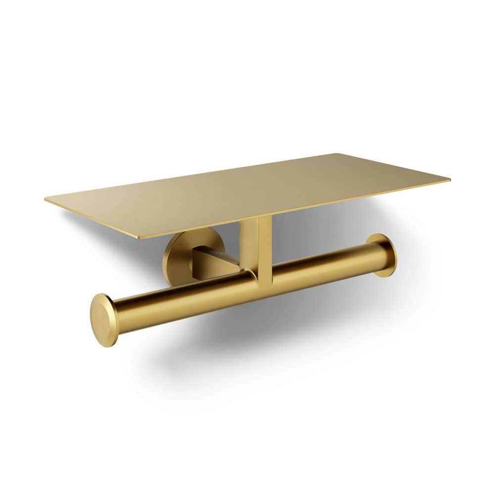 Components Wall Mounted Toilet Paper Holder in Vibrant Brushed Moderne Brass
