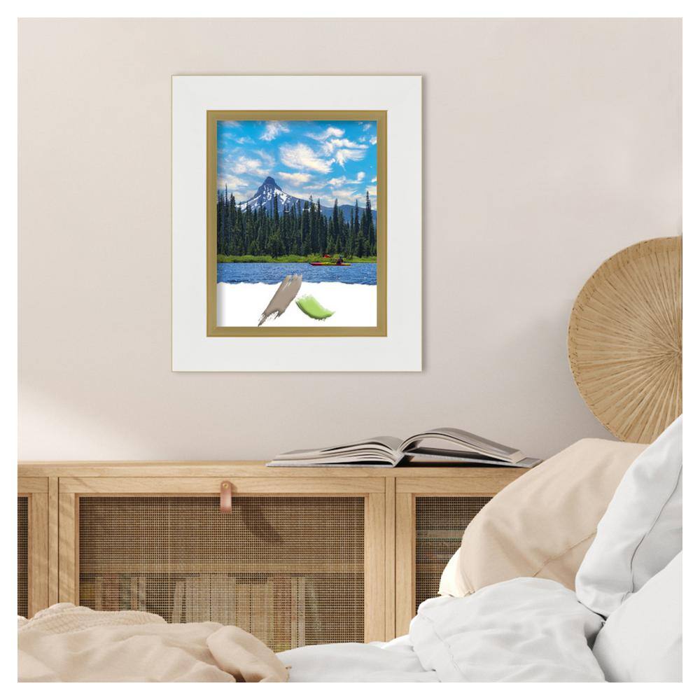Eva White Gold Polystyrene Wall Picture Frame 11x14