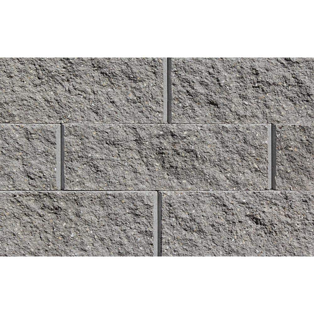 ROCKWOOD RETAINING WALLS Sapphire 6 in. H x 17.25 in. W x 12 in. D Gray Concrete Retaining Wall Block (27-Pieces/20.25 sq. ft./Pallet)