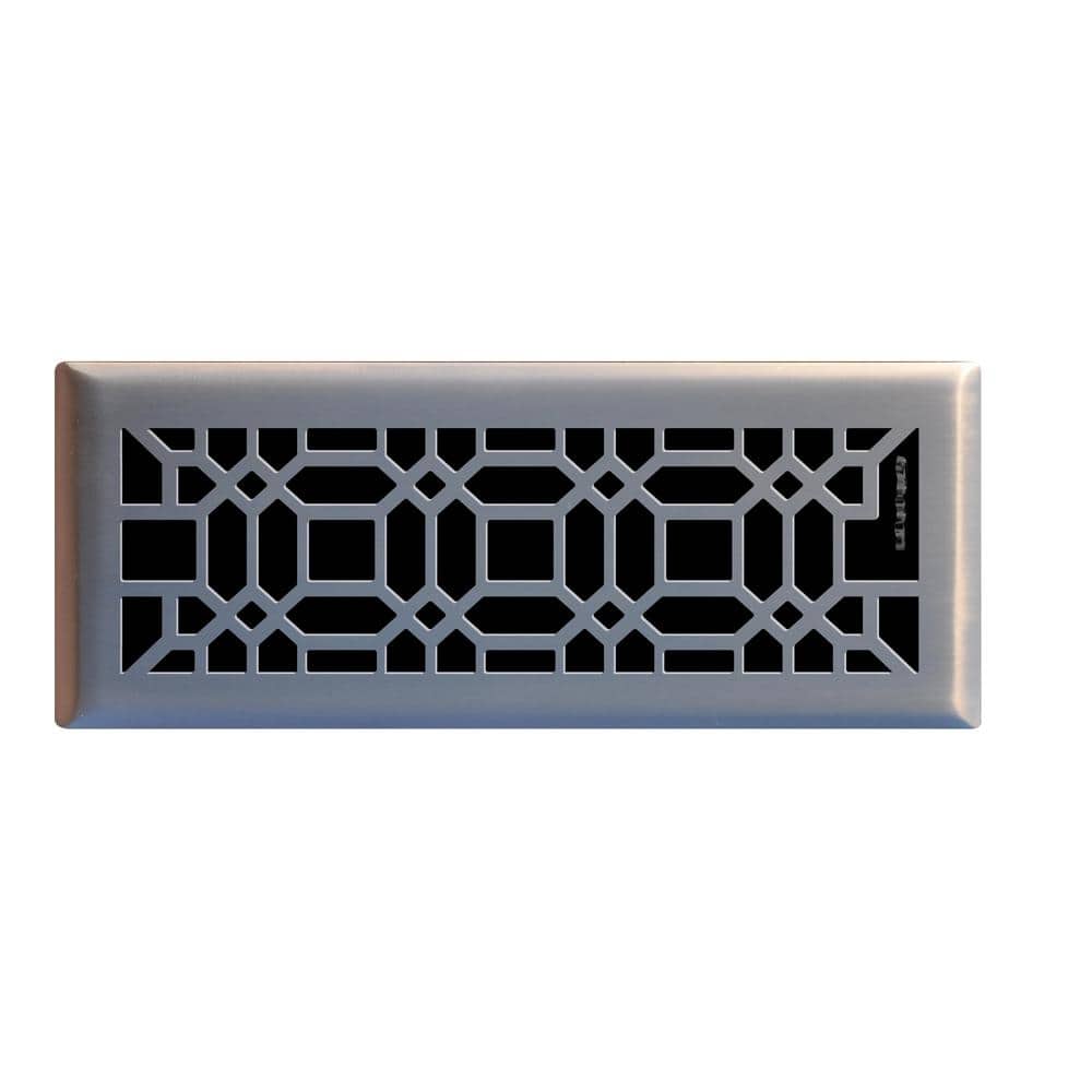 Oriental 4 in. x 12 in. Steel Floor Register in Brushed Nickel price history on PriceWatchPro