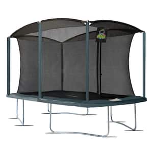 Moxie 8 ft.x12 ft. Rectangular Outdoor Trampoline Set with Premium Safety Enclosure  Gymnastics Rectangular Trampoline