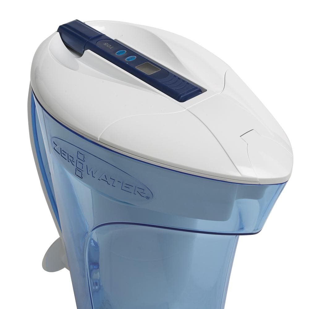 ZeroWater 10-Cup Blue and White Water Filtration Pitcher
