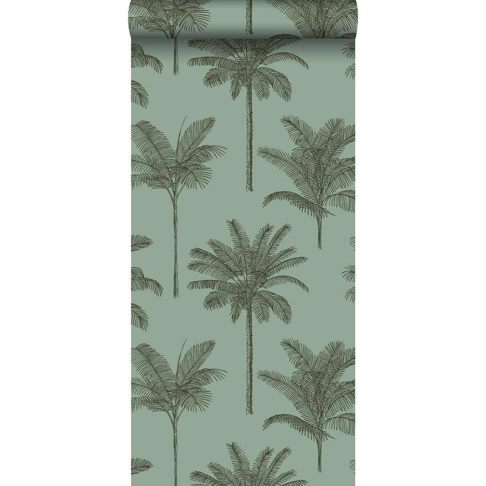 Sage Green Non-Woven Palm Tree Wallpaper, 20.9-Inch by 33-Foot