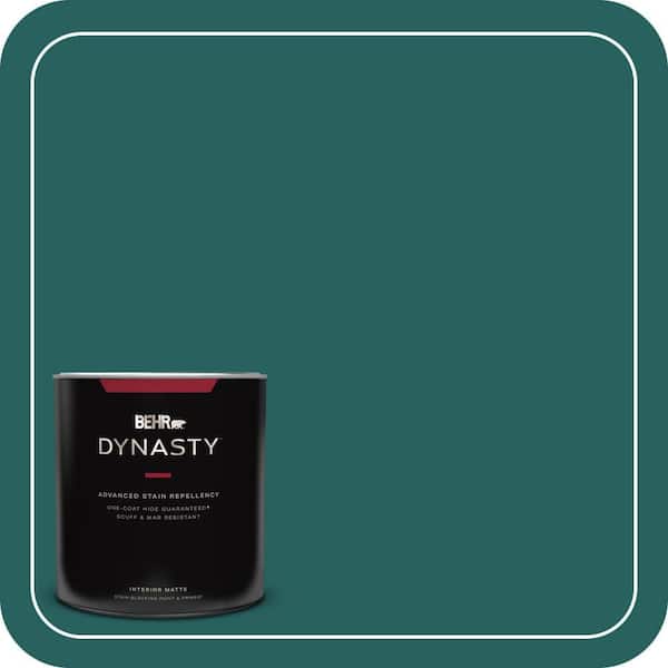 BEHR DYNASTY 1 qt. #MQ6-05 Verdant Forest One-Coat Hide Matte Interior Stain-Blocking Paint and Primer