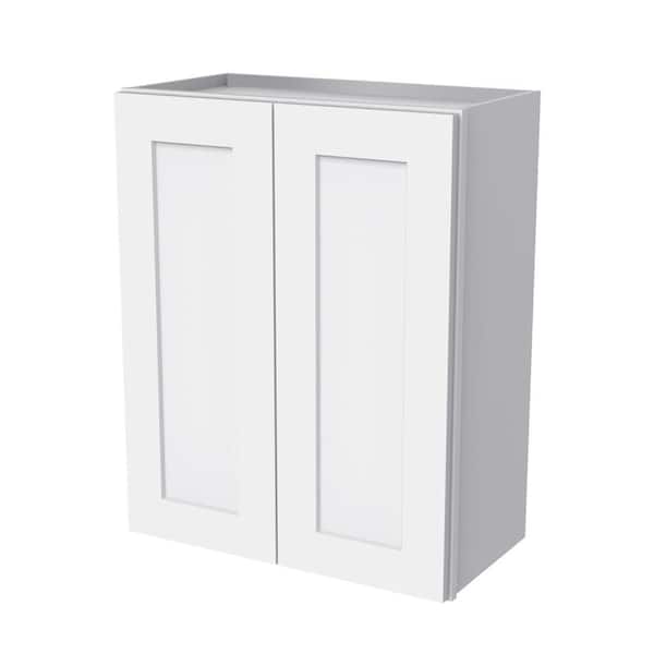30 in. W x 12 in. D x 30 in. H Assembled Plywood Wall Kitchen Cabinet in White with Soft Close