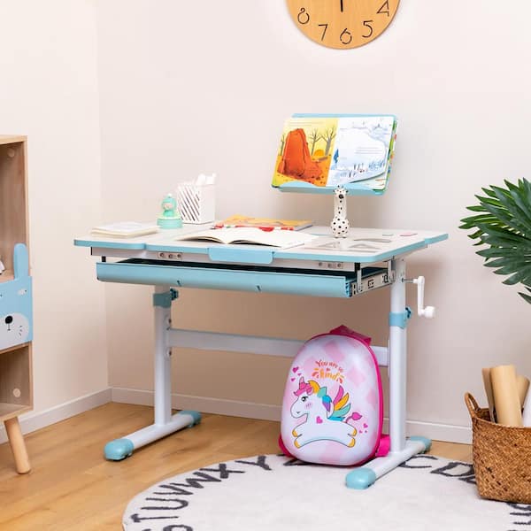 Costway Height-Adjustable Kids Desk Children Study Table