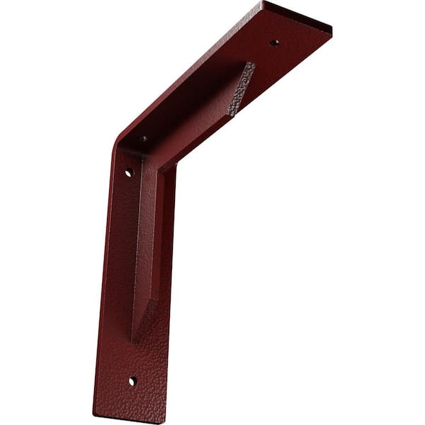 Ekena Millwork 2 in. x 8 in. x 8 in. Steel Hammered Bright Red Stockport Bracket