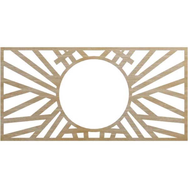 Ekena Millwork 0.375 in. x 38 in. x 19 in. Wood (Hickory) Medallion Moulding