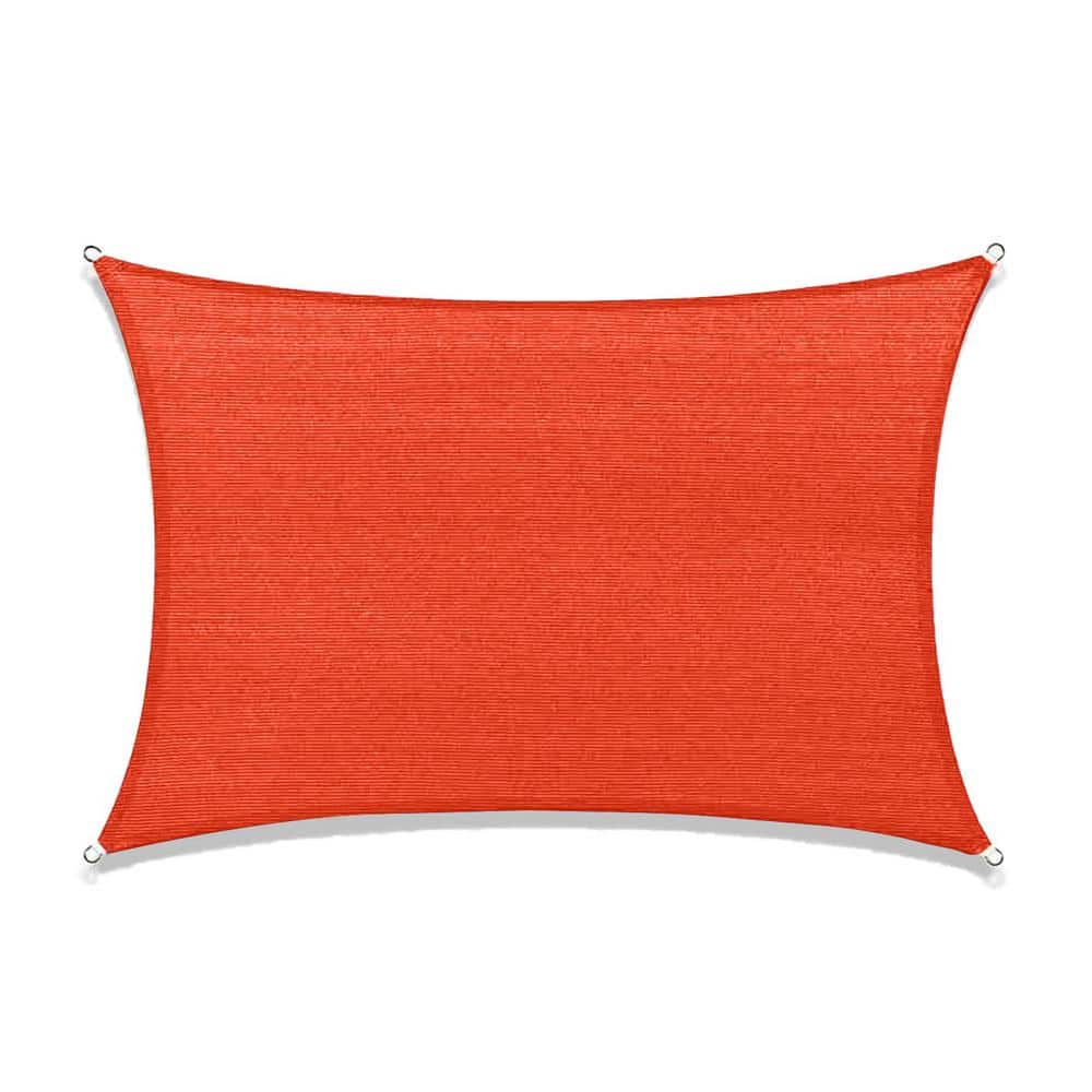 Sunshade Sail Canopy 8 ft. x 10 ft. Red Rectangle Awning UV Block for Outdo