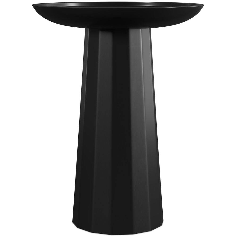 Robbie Solid Mango Wood 16 in. Wide Round Contemporary Rustic Accent Table in Walnut Brown, Fully Assembled - thumbnail 3