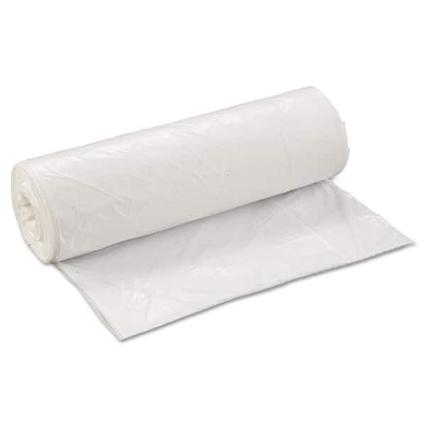 40 in. x 46 in. 45 Gal. 0.8 mil White Low-Density Commercial Trash Can Liners (25-Bags/Roll, 4-Rolls/Carton)