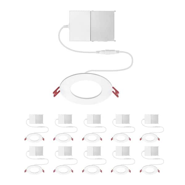 Commercial Electric Value Series 4 in LED Slim Canless - White - (10-Pack)