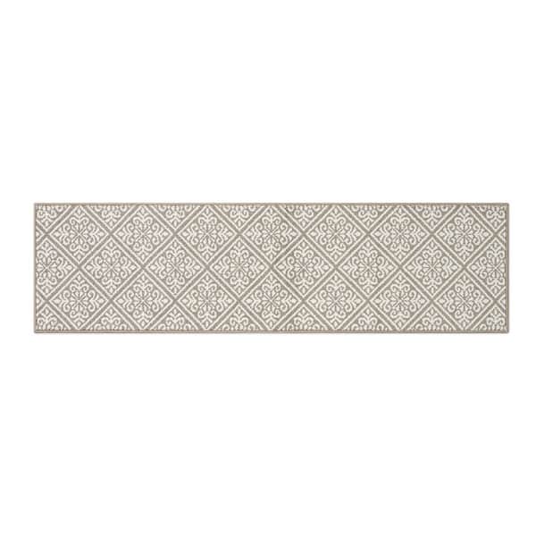 Austell 2-Tone Linen/Ivory 2 ft. x 8 ft. Geometric Polypropylene Runner Rug