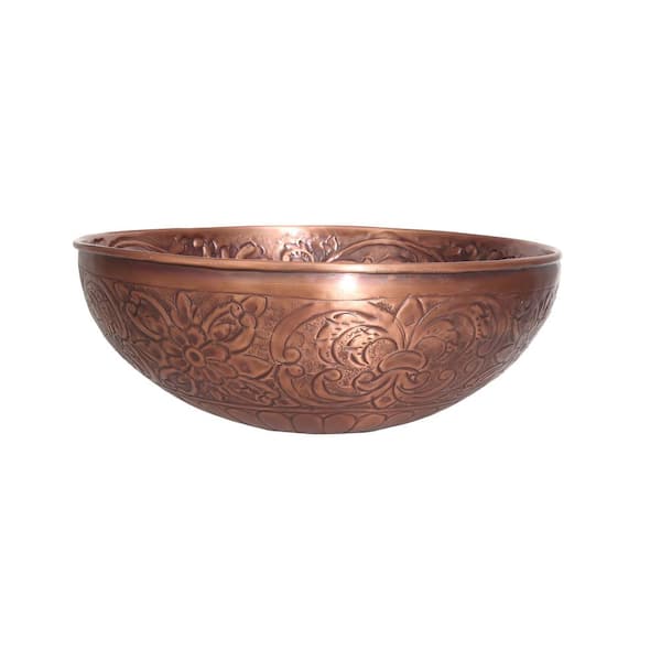 Barclay Products Arandas Embossed Copper Vessel Sink
