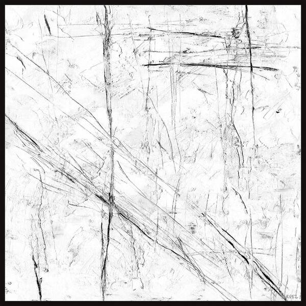 "Full Advantage" by Parvez Taj Floater Framed Canvas Abstract Art Print 24 in. x 24 in