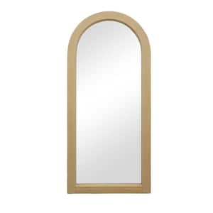 20.25 in. W x 44.5 in. H Arch Bamboo Framed Wall Mirror