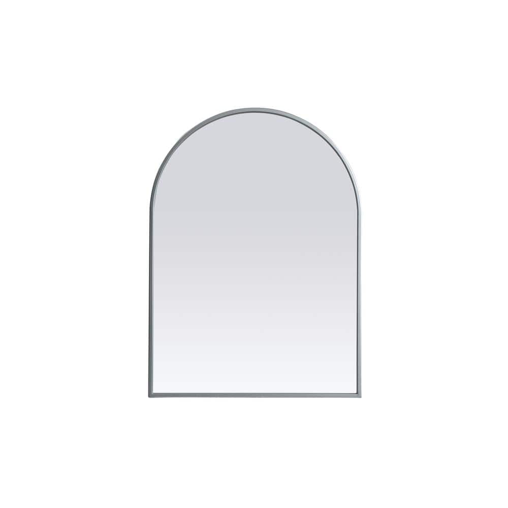 Simply Living 22 in. W x 30 in. H Arch Metal Framed Silver Mirror