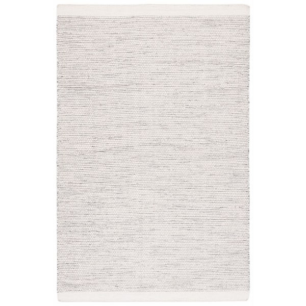 Vermont 2 ft. x 3 ft. Ivory/Black Marle Solid Area Rug
