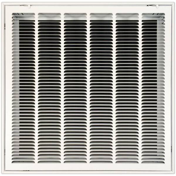 SPEEDI-GRILLE 24 in. x 24 in. Return Air Vent Filter Grille with Fixed Blades, White