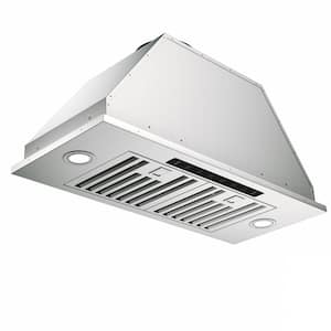 28 in. 900 CFM Convertible Ducted to Ductless Insert Range Hood in Stainless Steel with LED, Gesture and Touch Control