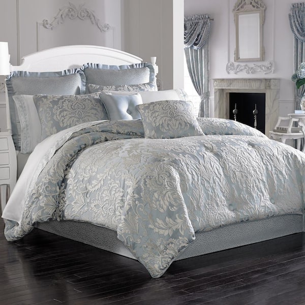 Unbranded Faith 4-Piece French Blue Queen Comforter Set