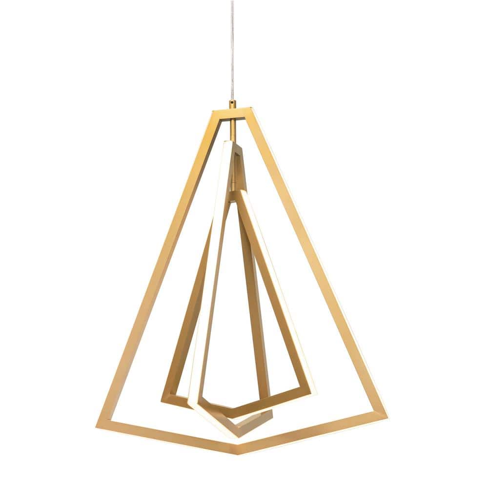 Gianna 24" Gold and Satin Nickel LED Pendant Light