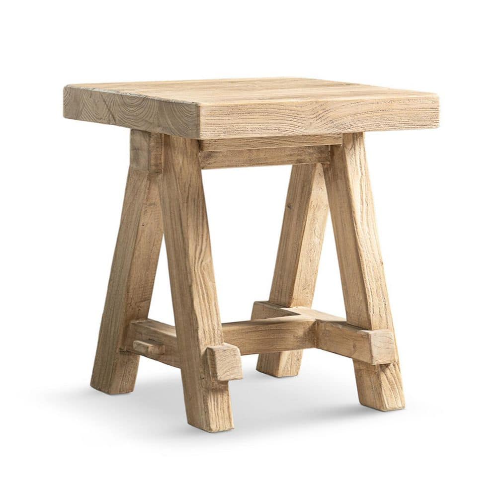 Hawthorne 18 in. Square Reclaimed Elm Trestle Side Table, Heritage Light Natural Brown price history on PriceWatchPro