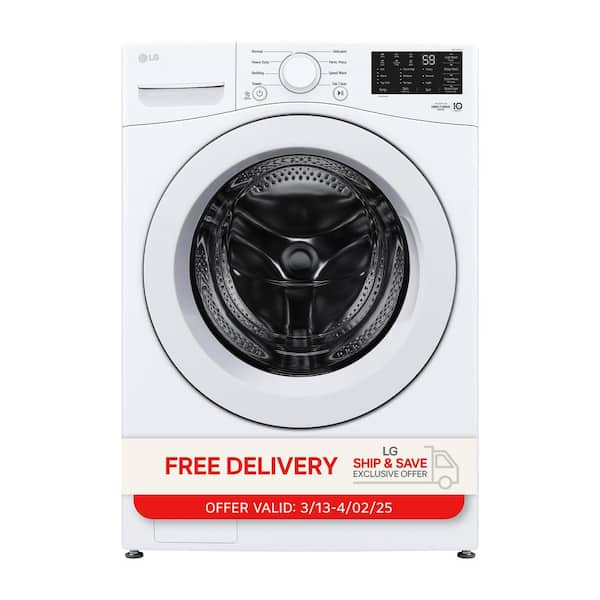 5.0 cu. ft. Stackable Front Load Washer in White with 6 Motion Cleaning Technology