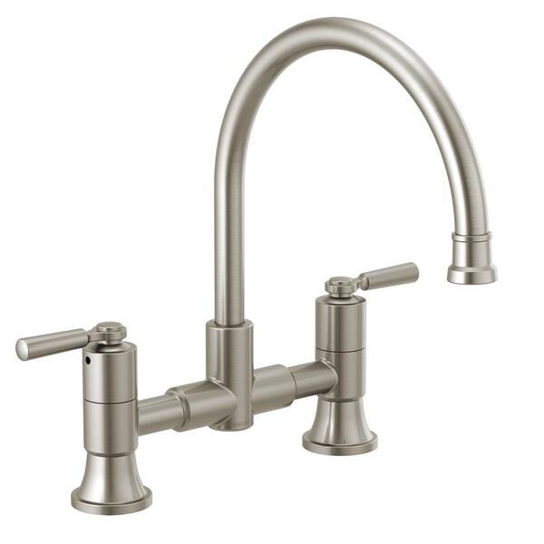 Peerless Westchester 2-Handle Bridge Kitchen Faucet in Stainless P2923LF-SS