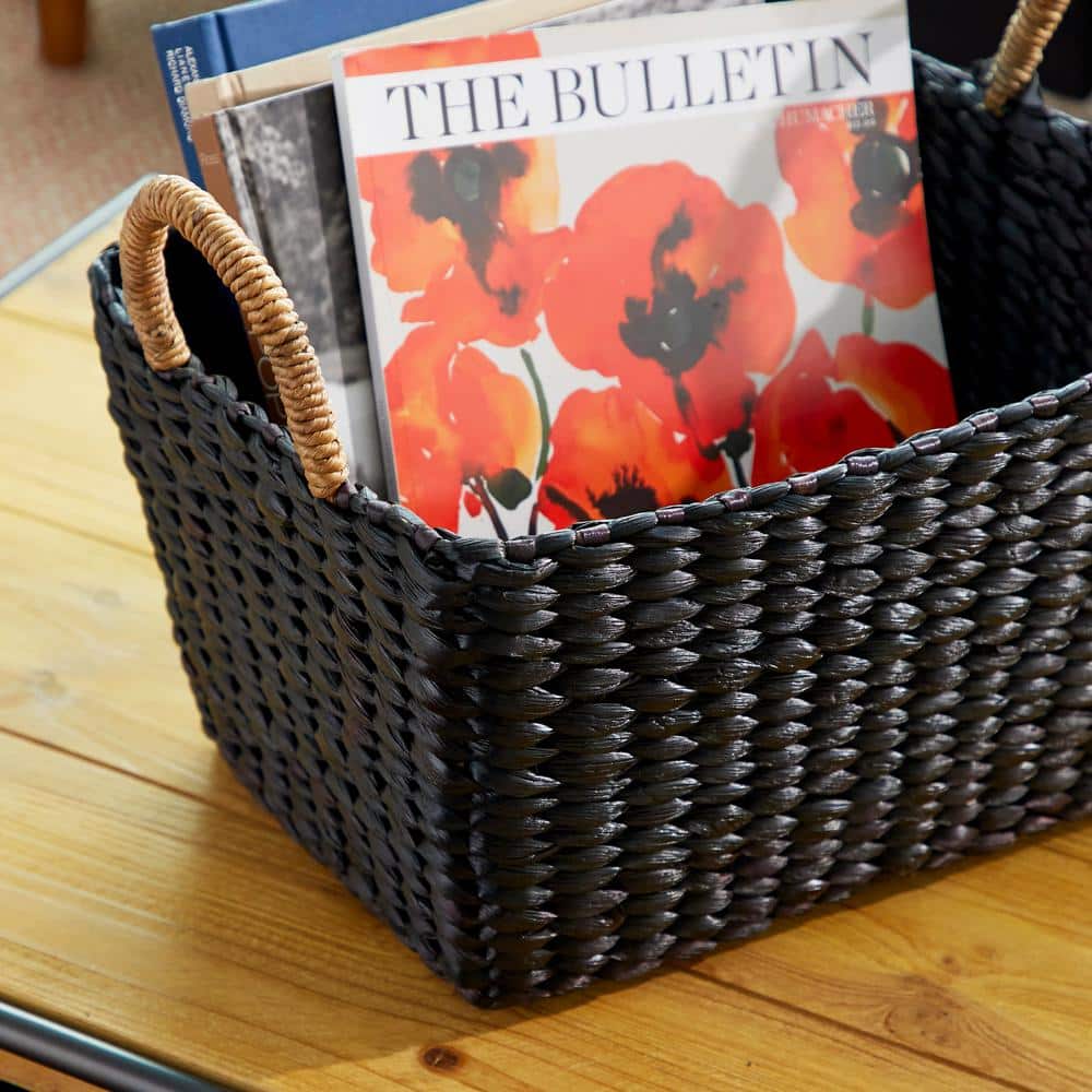 Rectangular Seagrass Storage Basket with Banana Leaf Handles