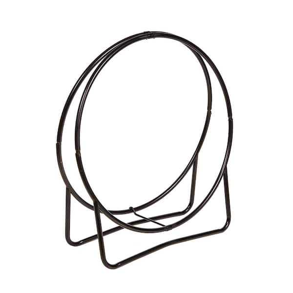 43 in. x 40 in. Hoop Style Metal Indoor/Outdoor Firewood Rack