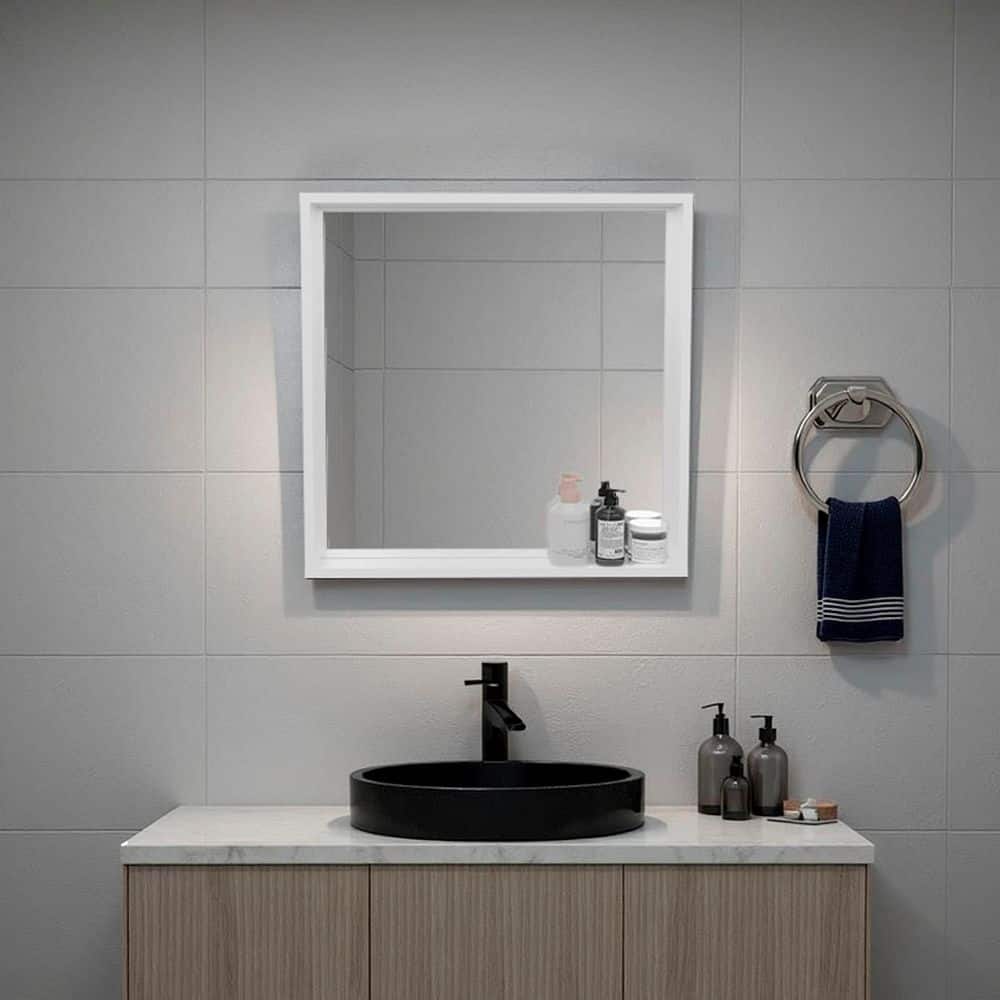 23.6 in. W x 23.6 in. H Rectangular White MDF Surface Mount Medicine Cabinet without Mirror price history on PriceWatchPro