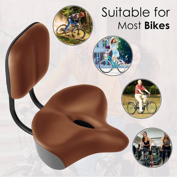 Wide bicycle seat online with backrest