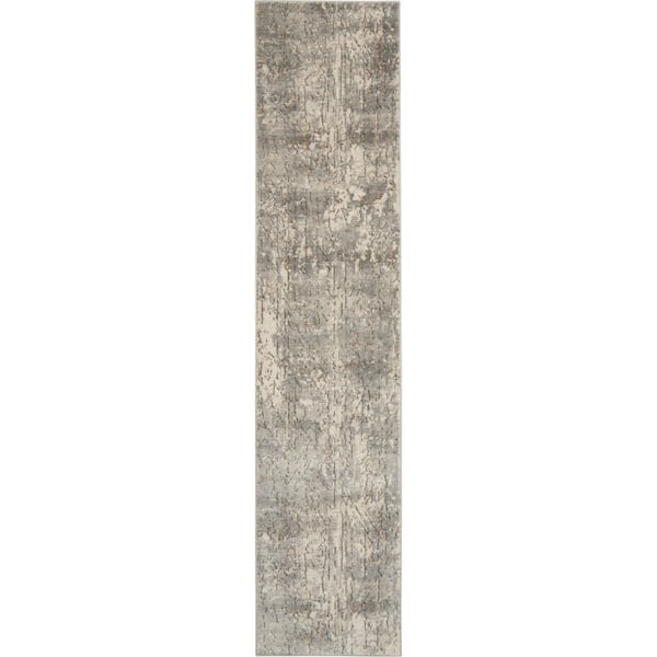 Concerto Beige/Grey 2 ft. x 10 ft. Abstract Rustic Kitchen Runner Area Rug