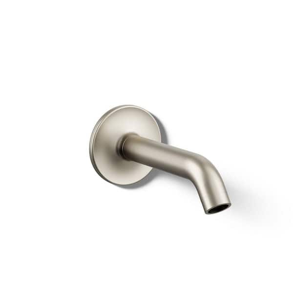 Purist Wall-Mount Non-Diverter Bath Spout, Vibrant Brushed Nickel