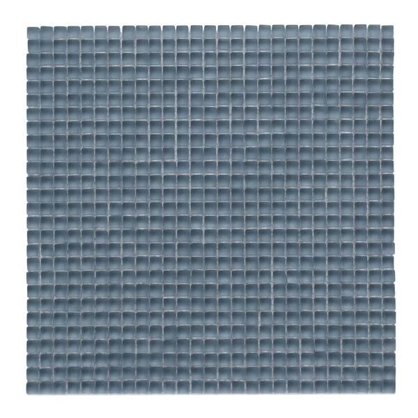 Solistone Atlantis Damsel Blue 11-3/4 in. x 11-3/4 in. x 6.35 mm Frosted Glass Mosaic Wall Tile (9.58 sq. ft. / case)