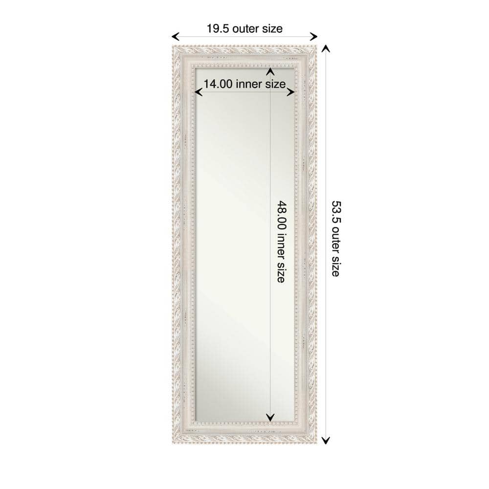 20"x54" Non-Beveled Opera Wood Door Mirror, Wall-Mountable - Amanti Art