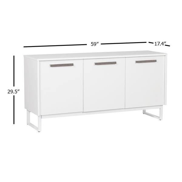 white file credenza