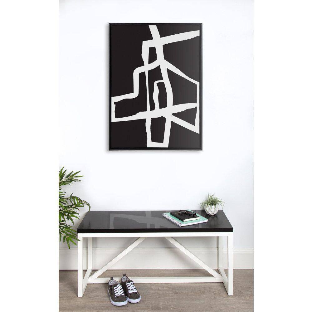 Sophisticated Abstract Black and White Canvas Print, 28x38