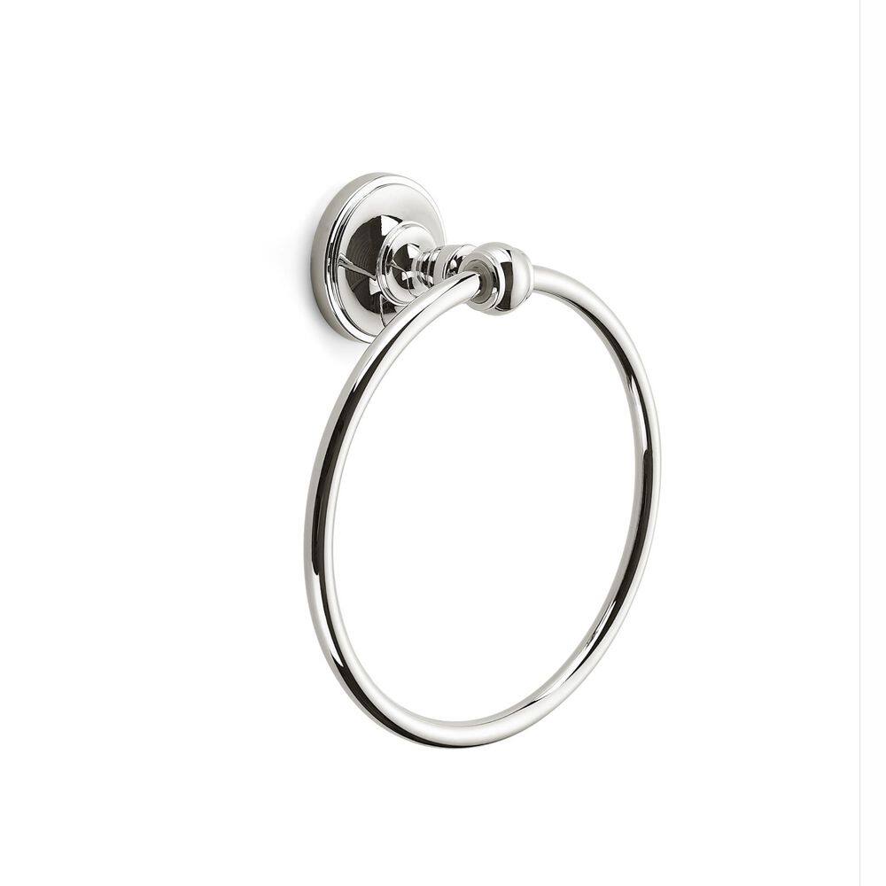 Wall Mounted 6.50 in. Face Towel Ring in Polished Nickel, Heavy-Duty Hand Towel Holder for Bathroom, Corrosion-Resistant price history on PriceWatchPro