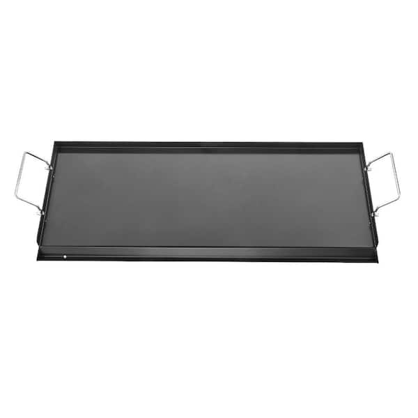 32 x 14 in. Carbon Steel Griddle Plate with Handles for Gas Grill, Flat Top Teppanyaki, Outdoor Cooking