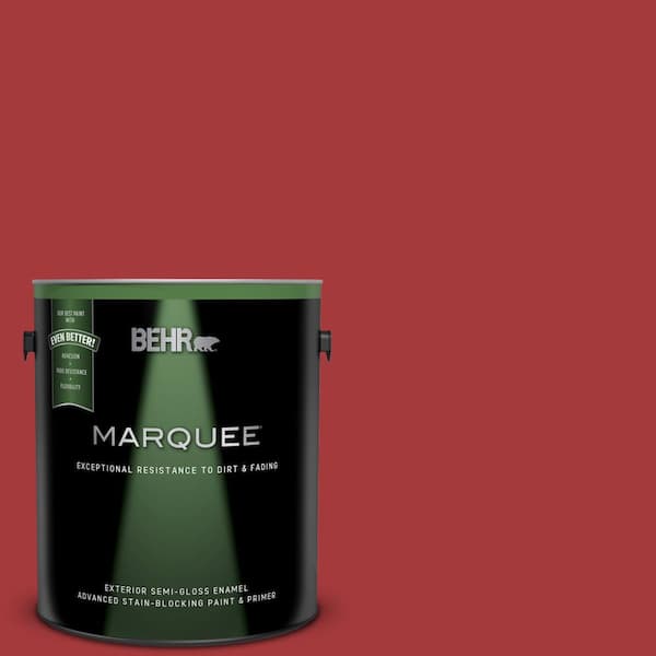 BEHR MARQUEE 1 gal. #UL100-7 Geranium Semi-Gloss Enamel Exterior Paint and Primer in One