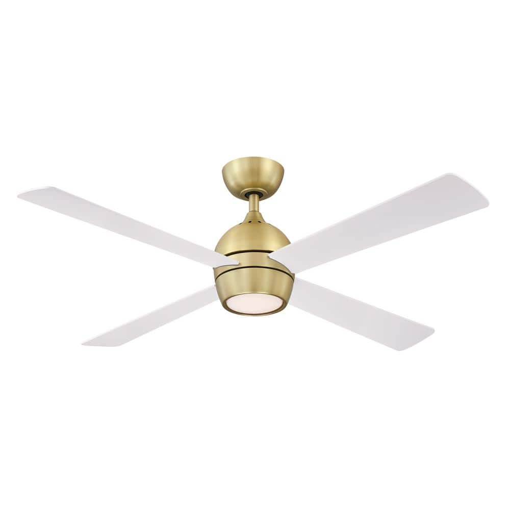 UPC 840506099708 product image for Kwad 52 in. Integrated LED Brushed Satin Ceiling Fan with Opal Frosted Glass Lig | upcitemdb.com