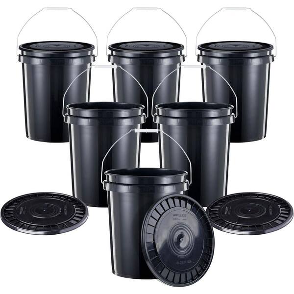 Orange 5 Gallon All-Purpose Plastic Bucket - Homer Pail / Utility Bucket (1 Pack)