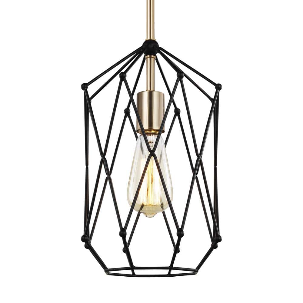 Zarra Contemporary 1-Light Satin Brass Pendant for Indoor/Outdoor
