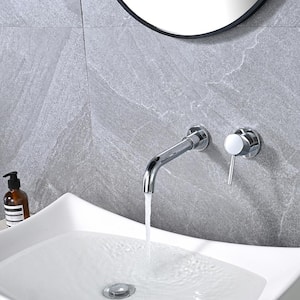 Modern Single-Handle Wall Mounted Bathroom Faucet in Chrome